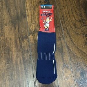 NWT Atlanta Braves For Bare Feet Socks Men’s Large MLB